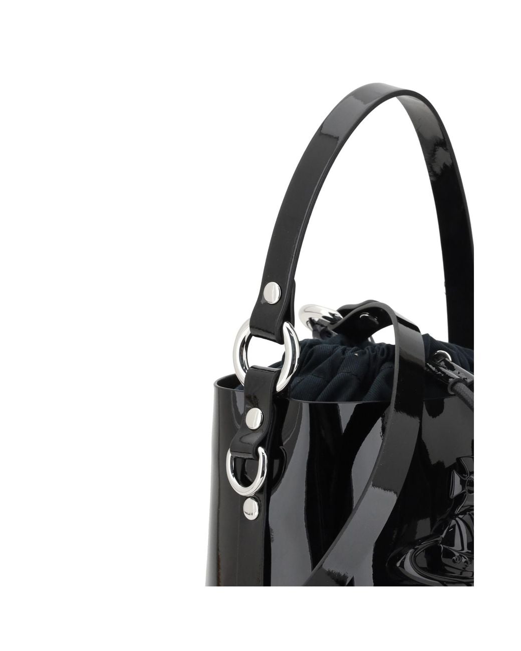 Vivienne Westwood Black Daisy Drawstring Bucket Bag