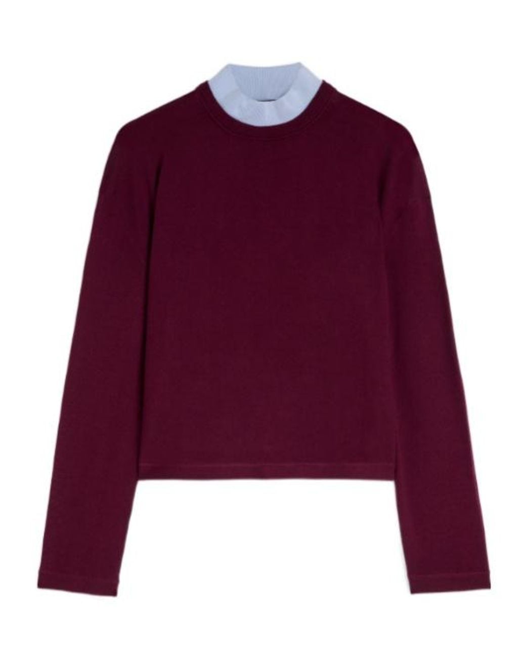 Jil Sander Purple Crew Neck Knitted Sweater for men