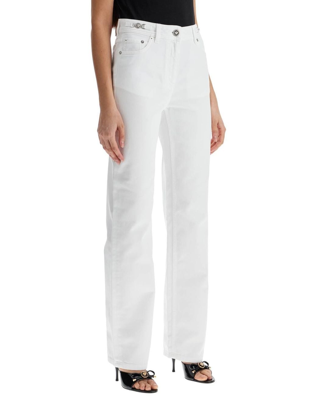 Versace White Medusa 95 Straight-Leg Jeans