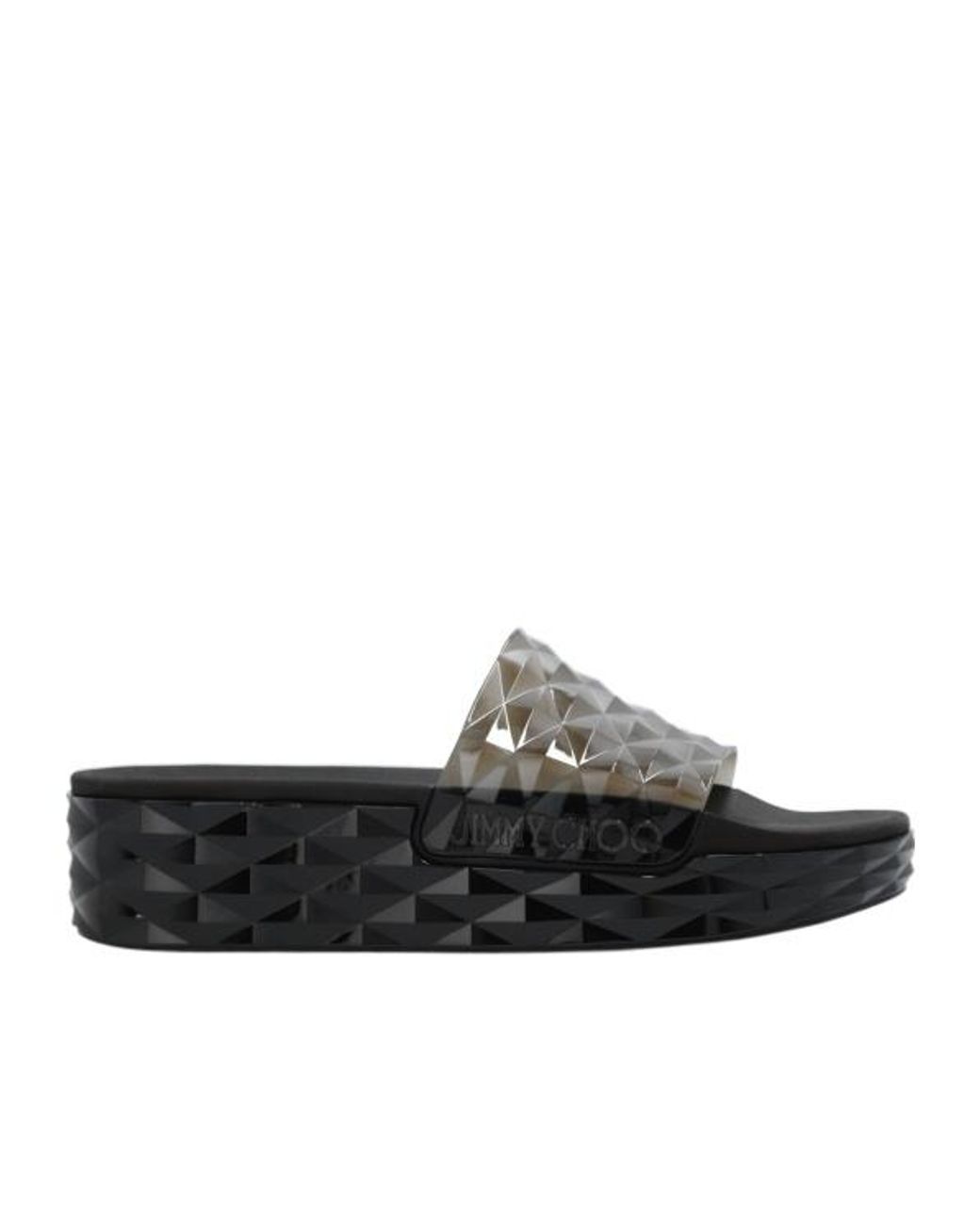 Jimmy Choo Black Diamond Platform Slides