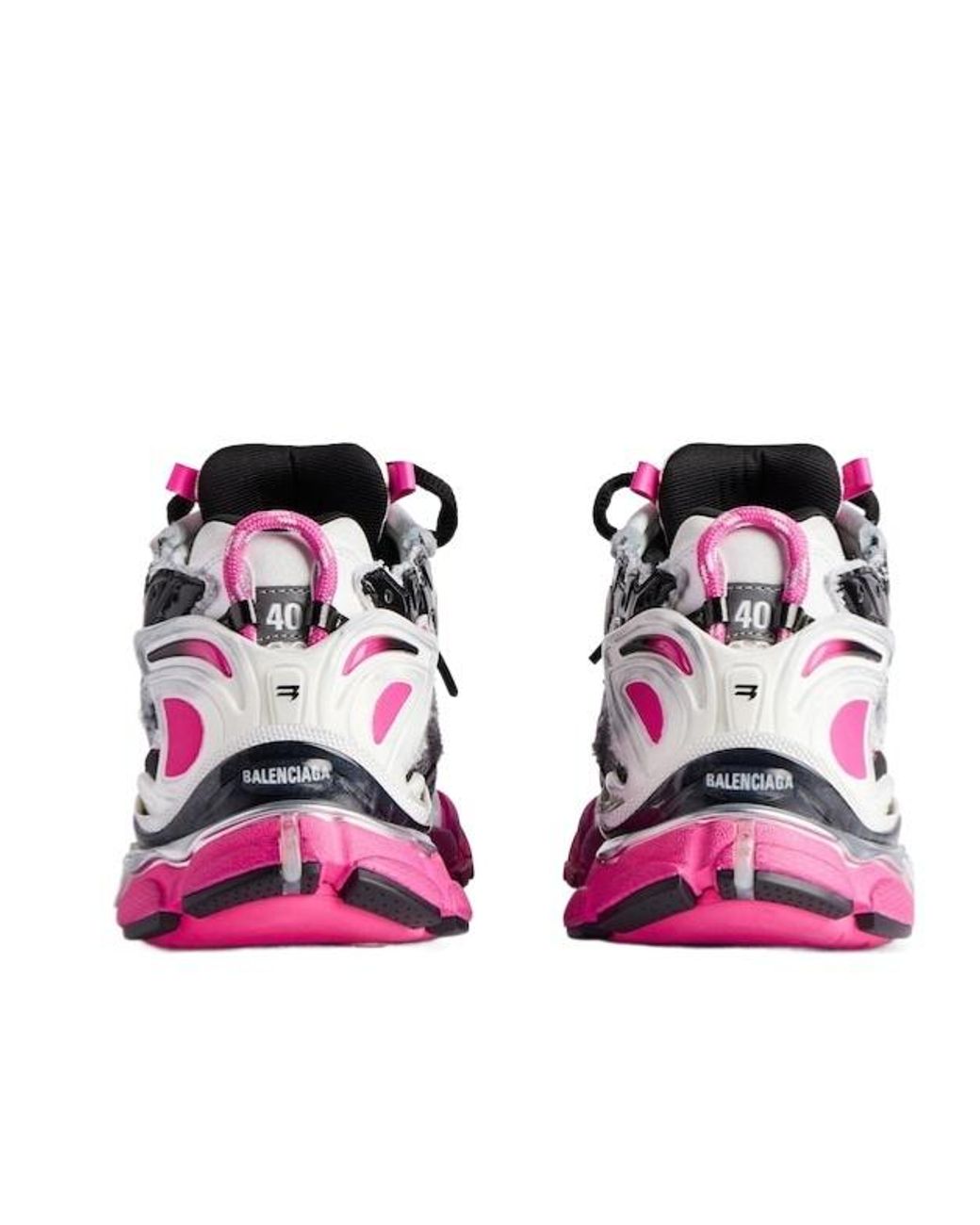 Balenciaga Pink Gradient Lace-Up Sneakers