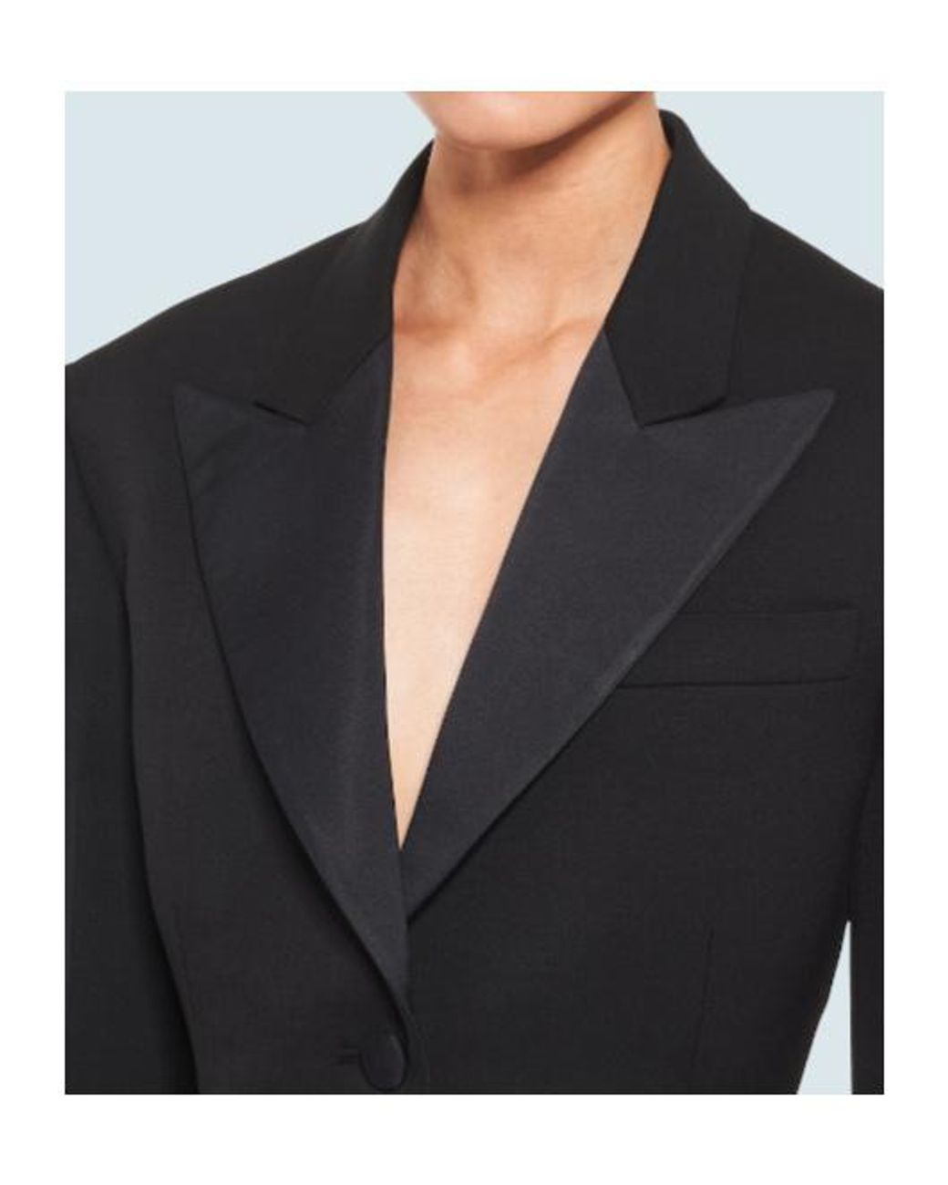 Miu Miu Black Cropped Grain De Poudre Jacket