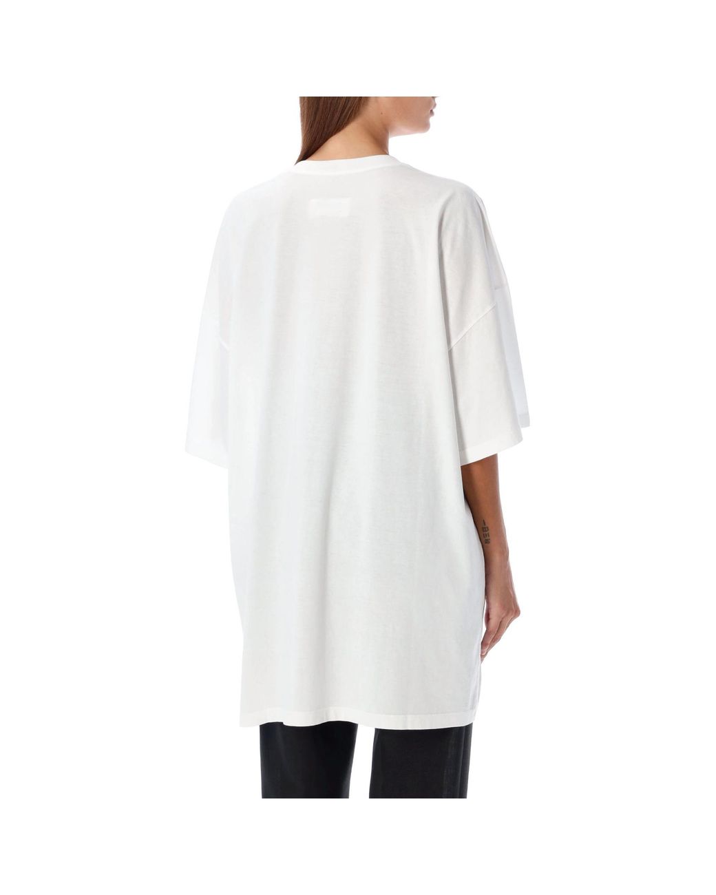 MM6 by Maison Margiela White Mm6 Masion Margiela Lost Pet Oversized T-Shirt