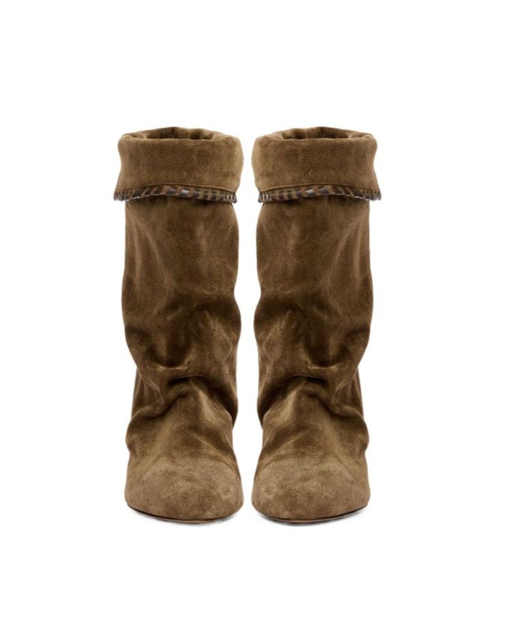 Isabel Marant Brown Cuff Detail Ankle Boots