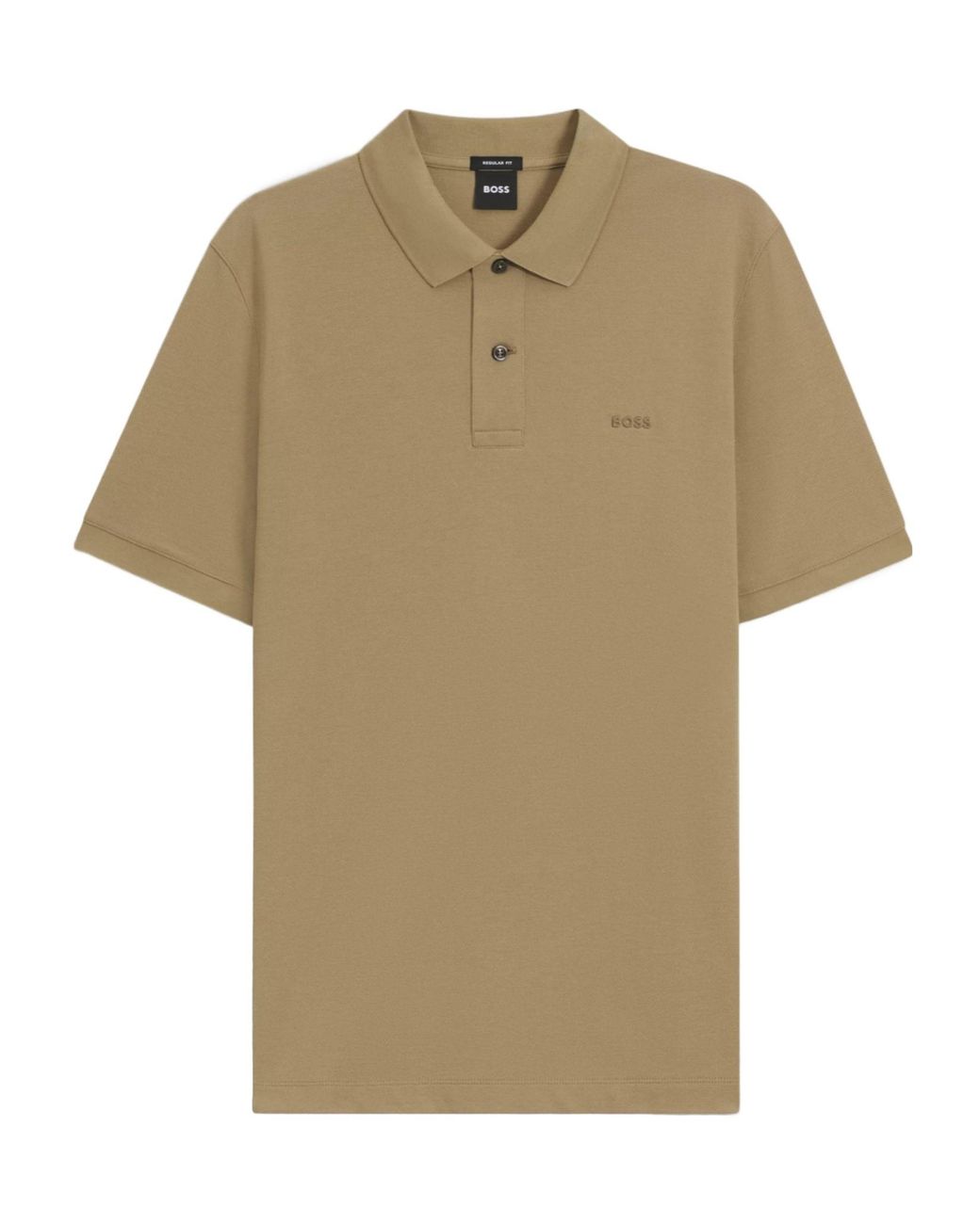 Boss Natural Buttoned Polo Shirt for men