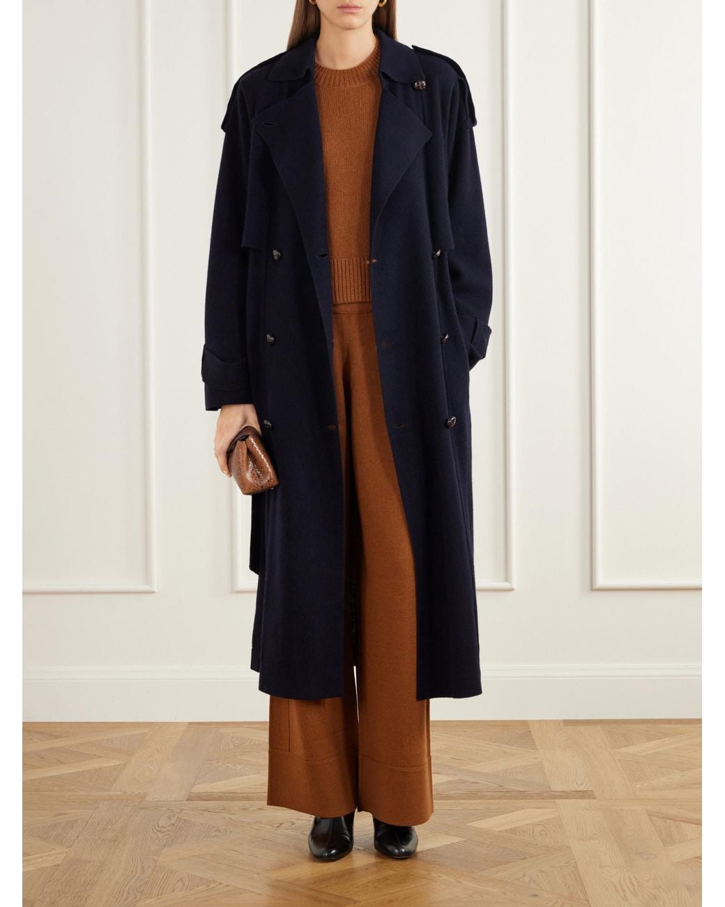 Allude Brown Minimalist Long Pants