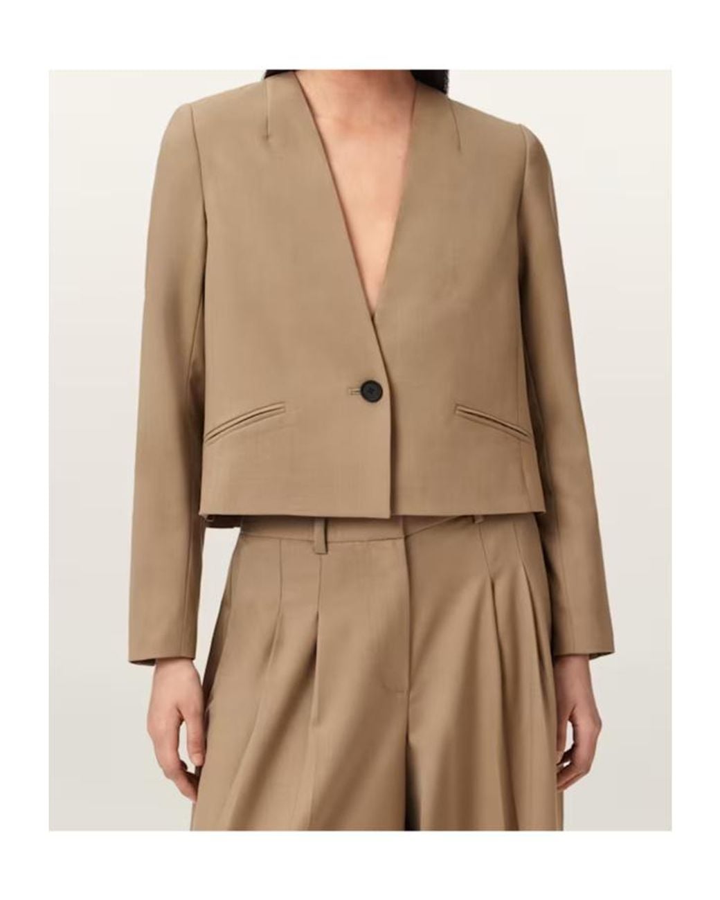 AllSaints Natural Wool-Blend Poppy Blazer