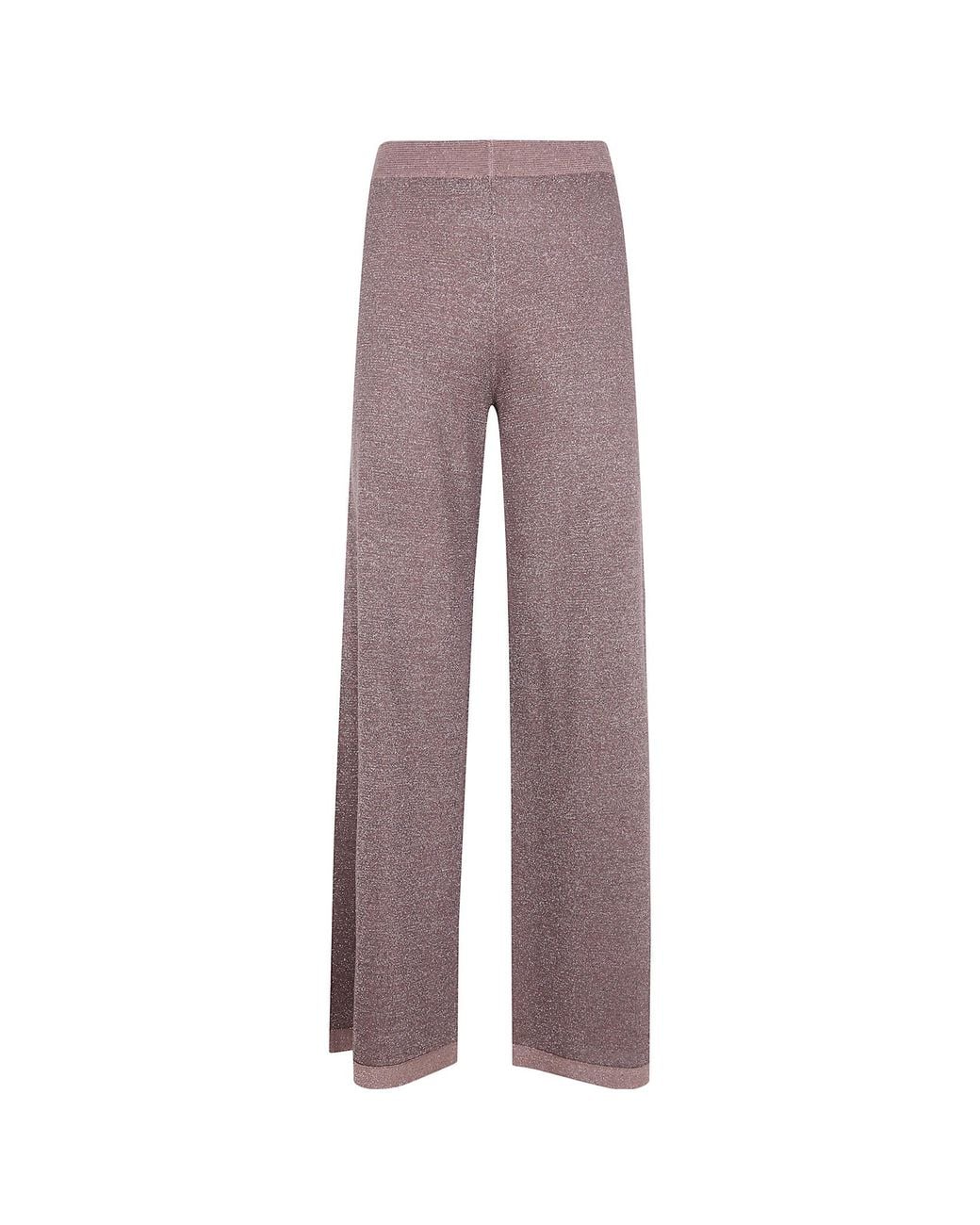 D.exterior Purple Wide-Leg Knitted Trousers