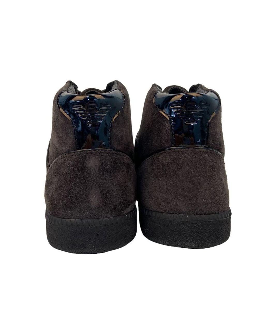 Emporio Armani Black Logo-Detail Casual Sneakers for men
