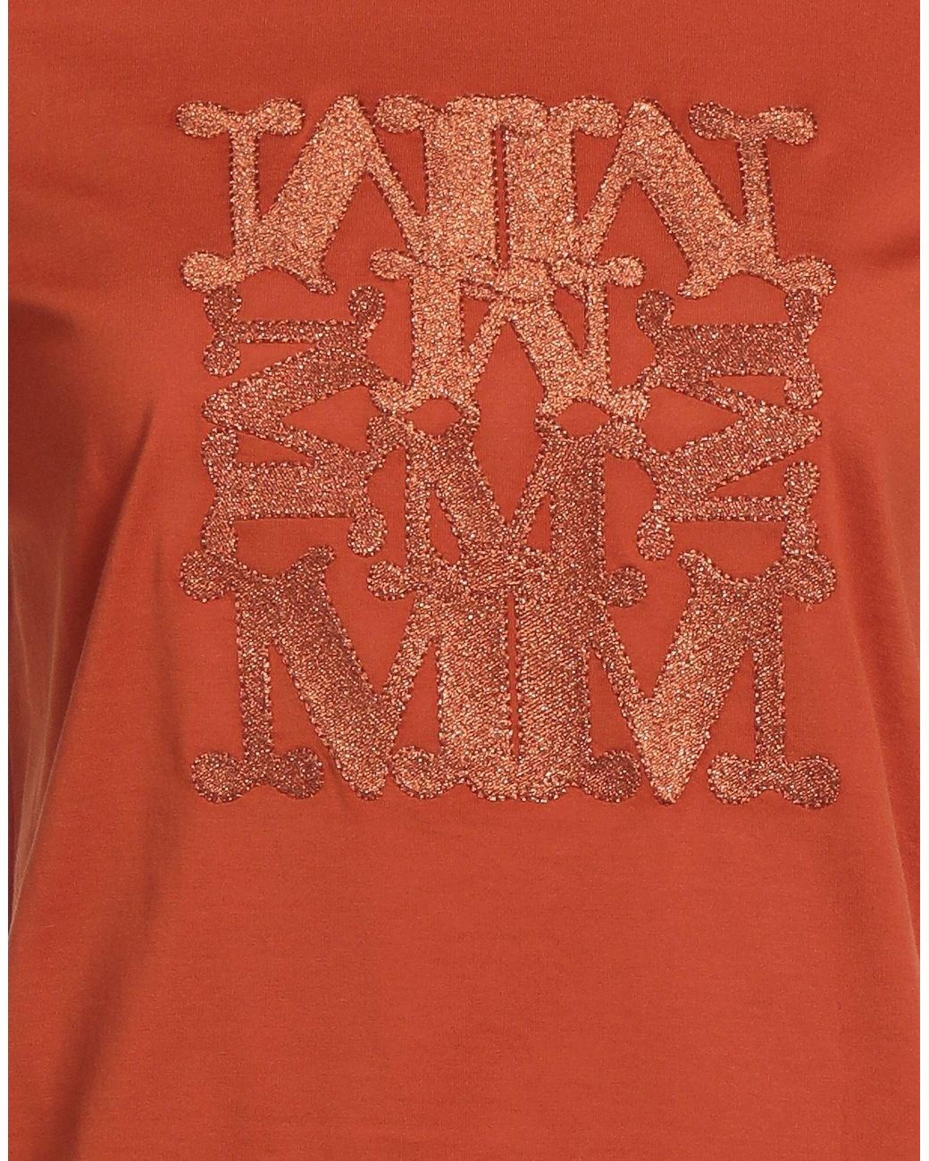 Max Mara Orange Logo Crew Neck T-Shirt