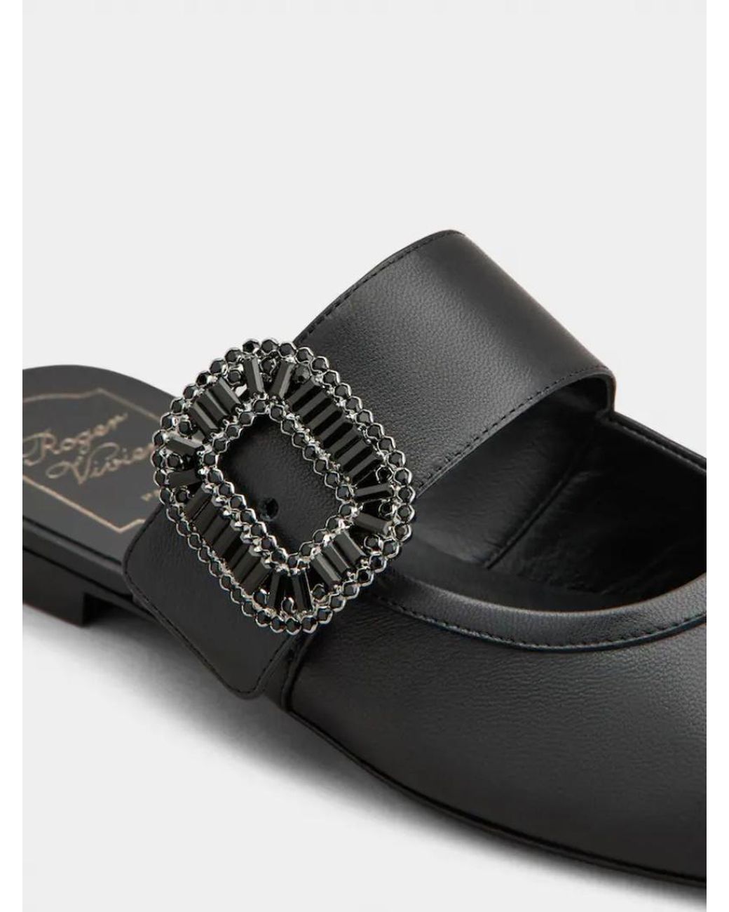 Roger Vivier Black Belle Vivier Mules