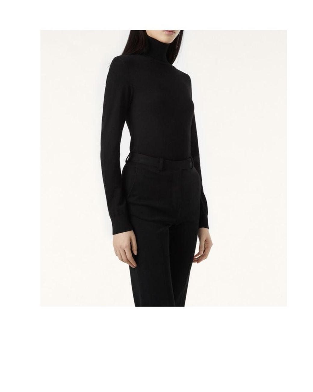 Loro Piana Black Turtleneck Knit Top