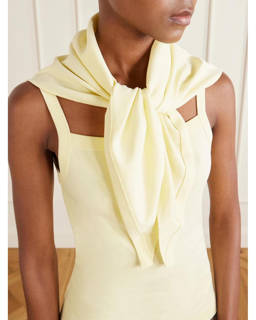 Flore Flore White Jersey Scarf