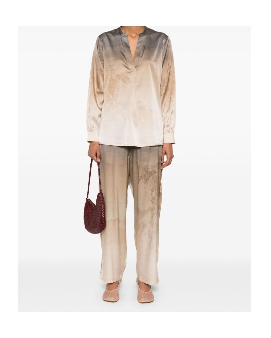 Pierre Louis Mascia Natural Drawstring Casual Pants