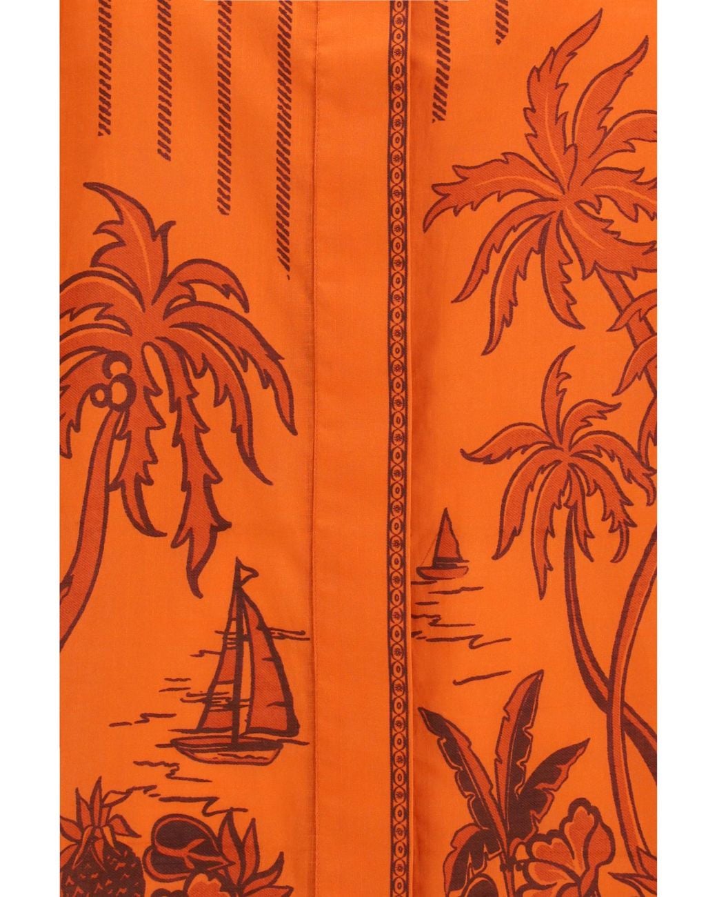 ALÉMAIS Orange Printed Oversized Shirt