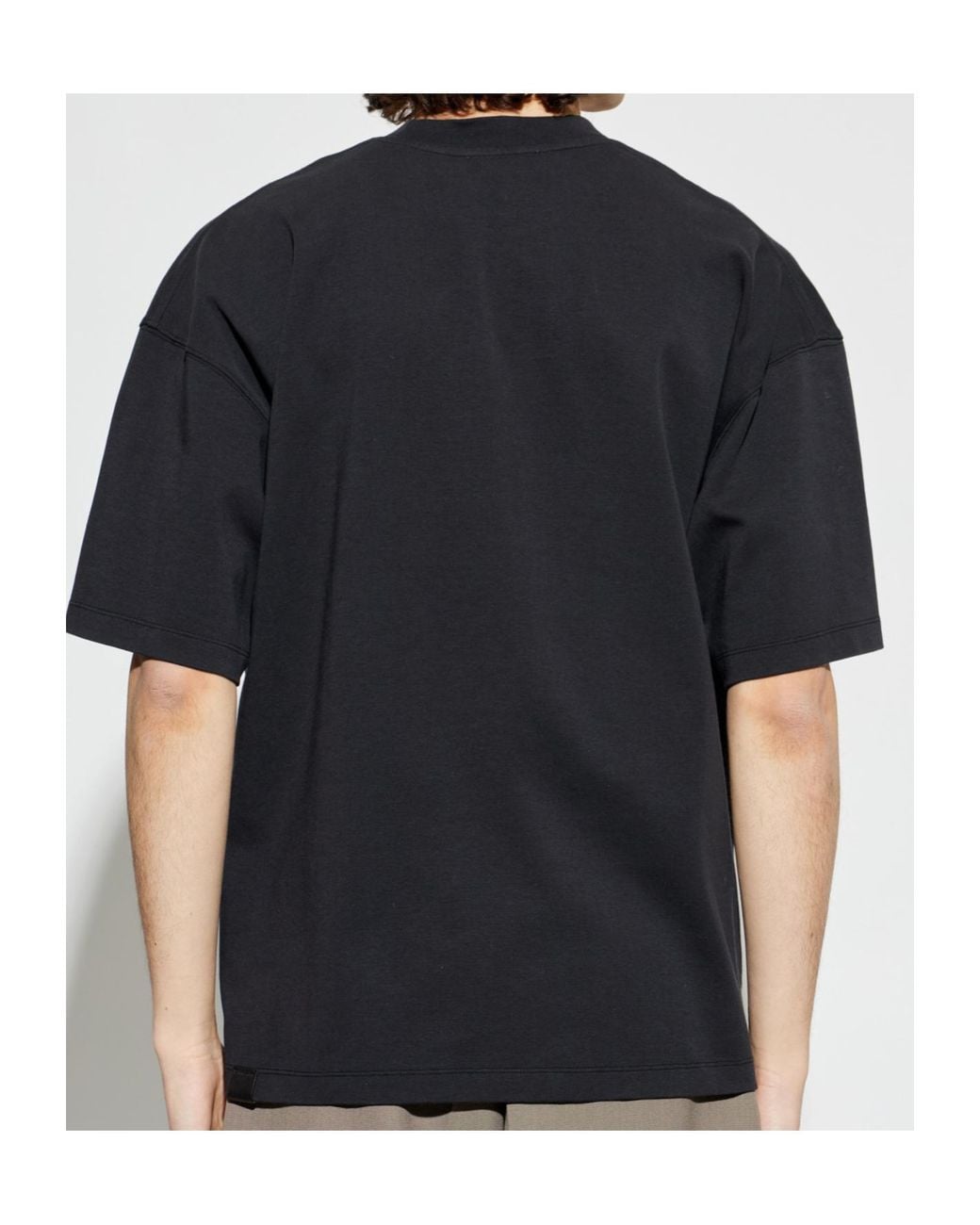 DARKPARK Black Crew Neck Short-Sleeved T-Shirt for men