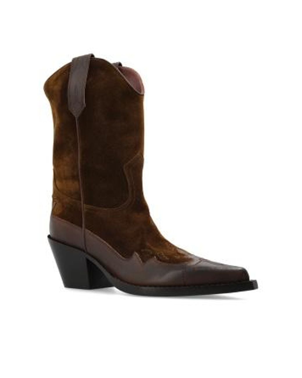 Paris Texas Brown Dakota 60 Western Ankle Boots
