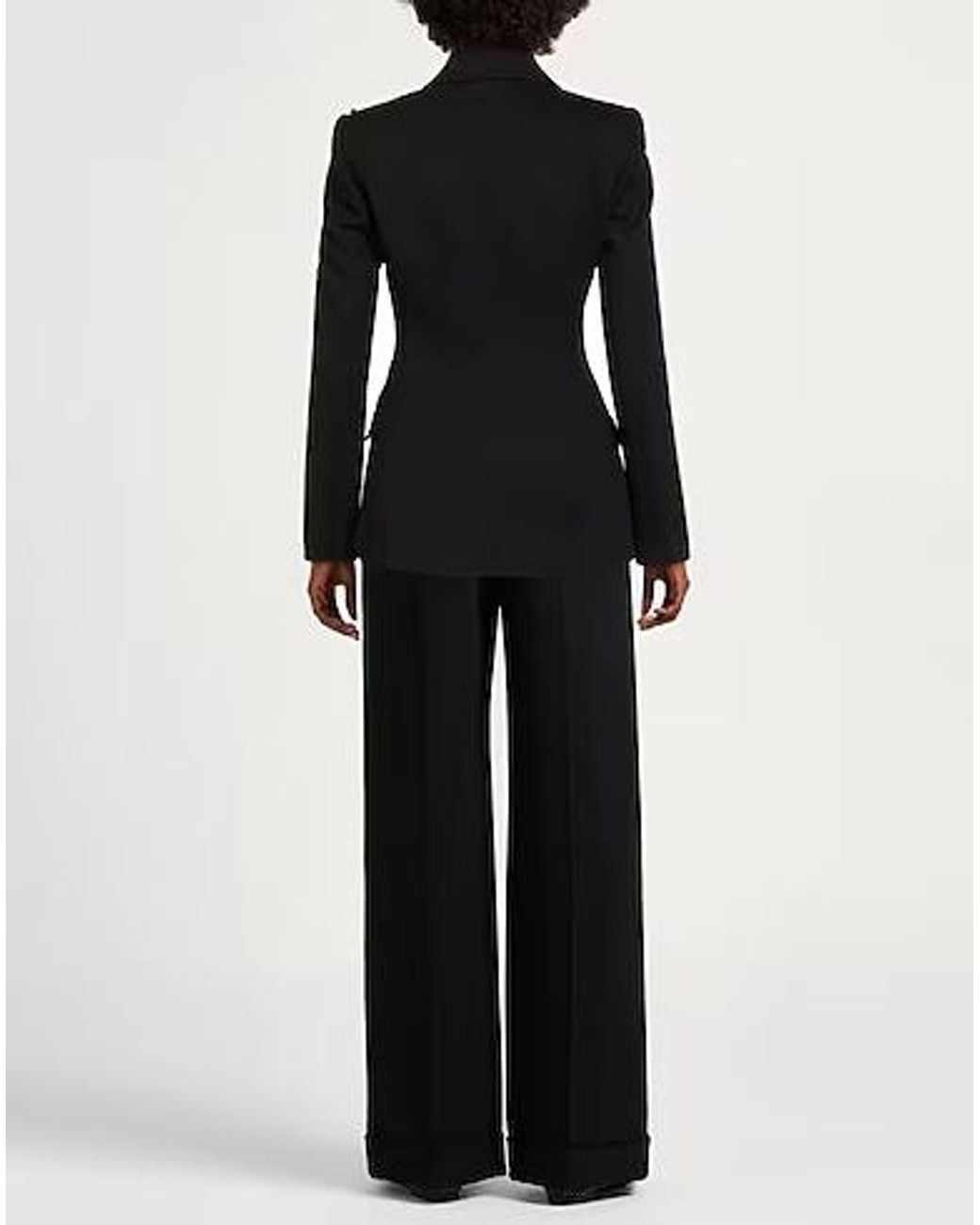 Sportmax Black Minimal Double-Breasted Blazer
