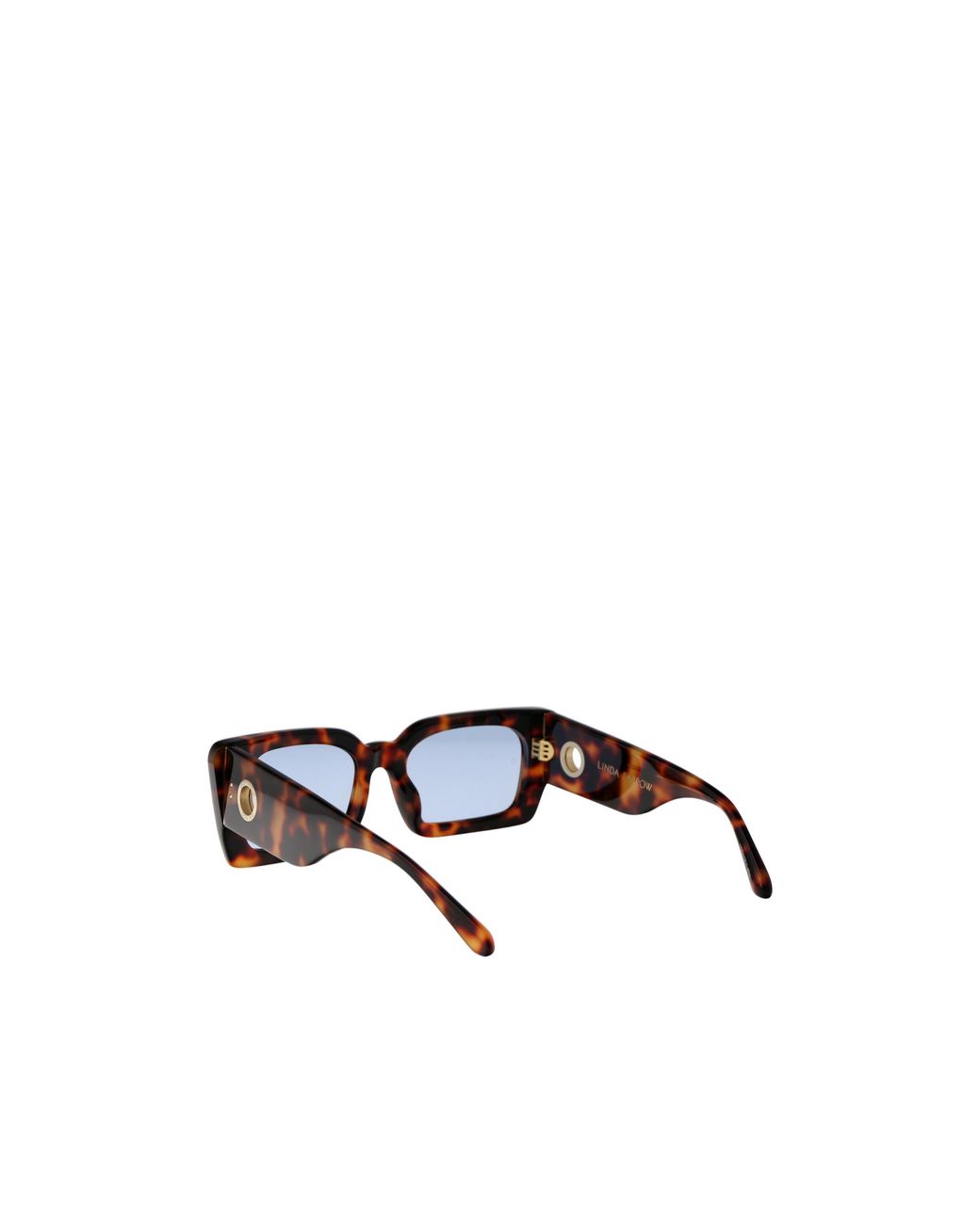 Linda Farrow White Geometric Frame Sunglasses