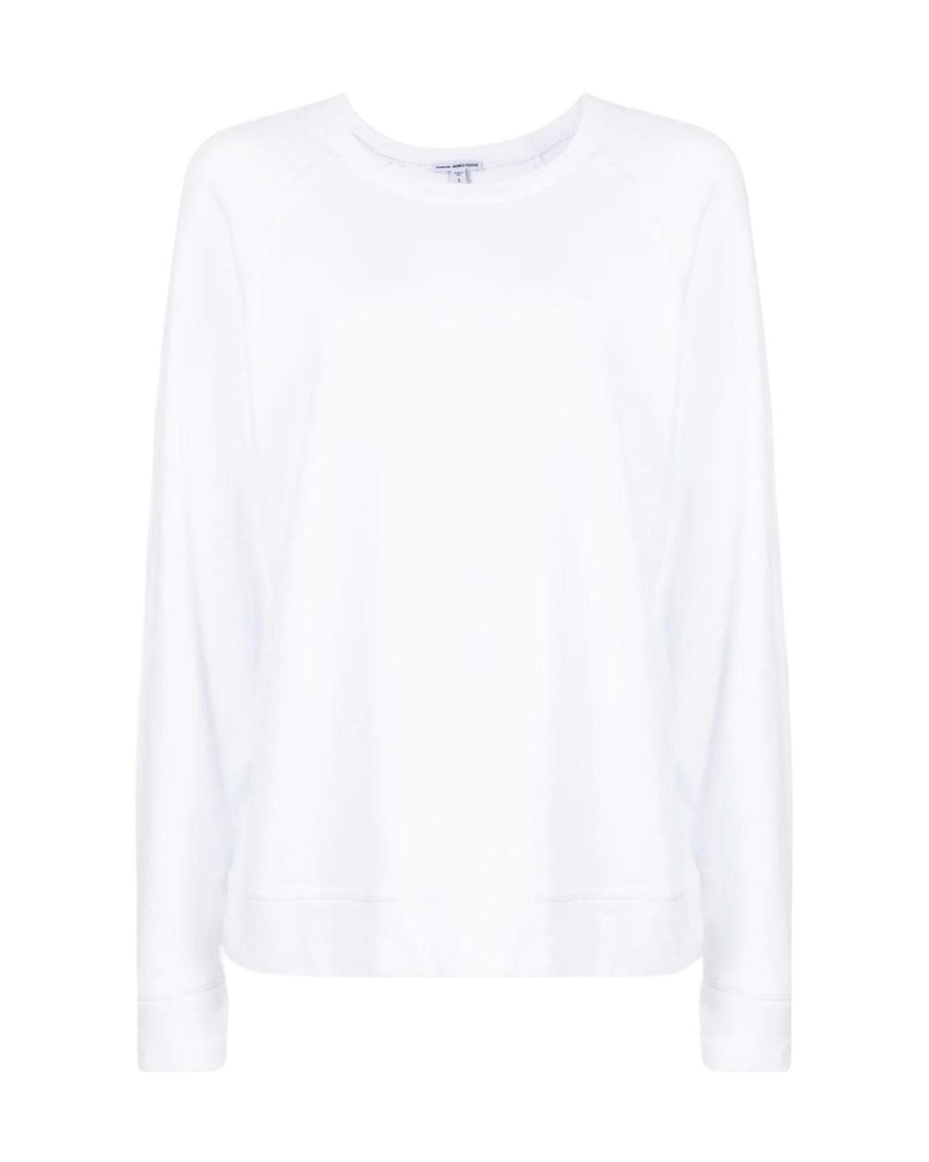 James Perse White French-Terry Crewneck Sweatshirt
