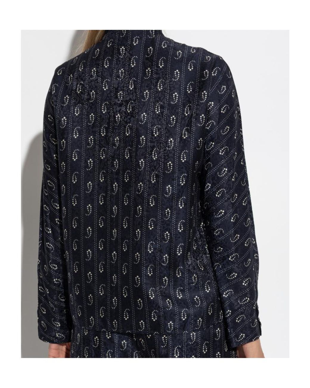 Tory Burch Blue Patterned Shirt