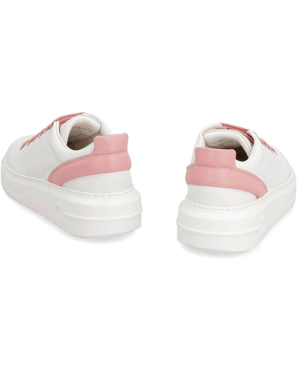 Ferragamo White Lace-Up Casual Shoes