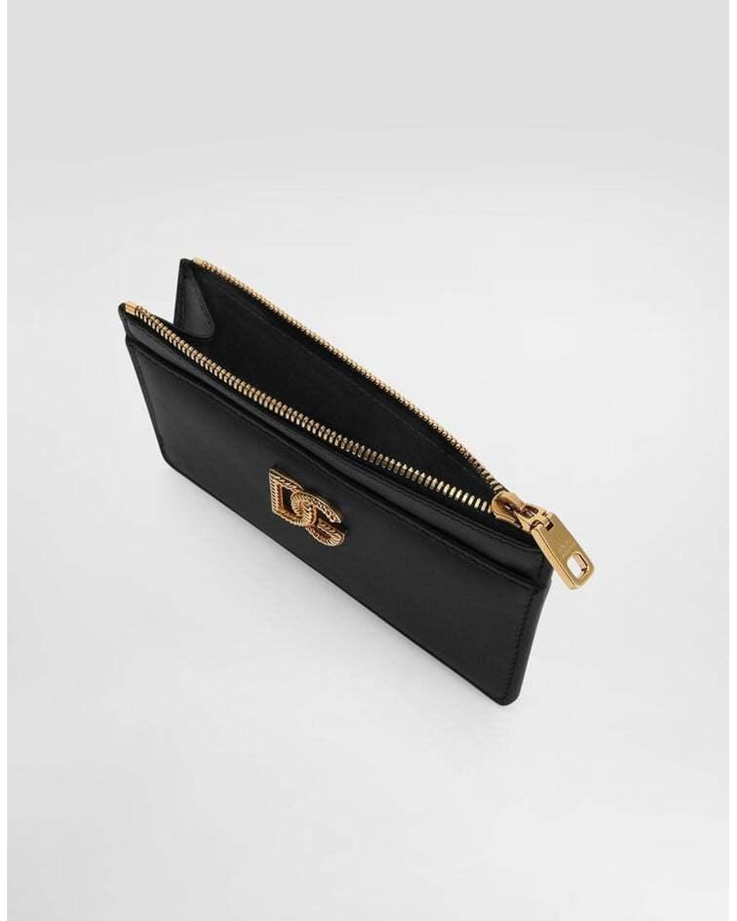 Dolce & Gabbana Black Dg Logo Plaque Card Holder