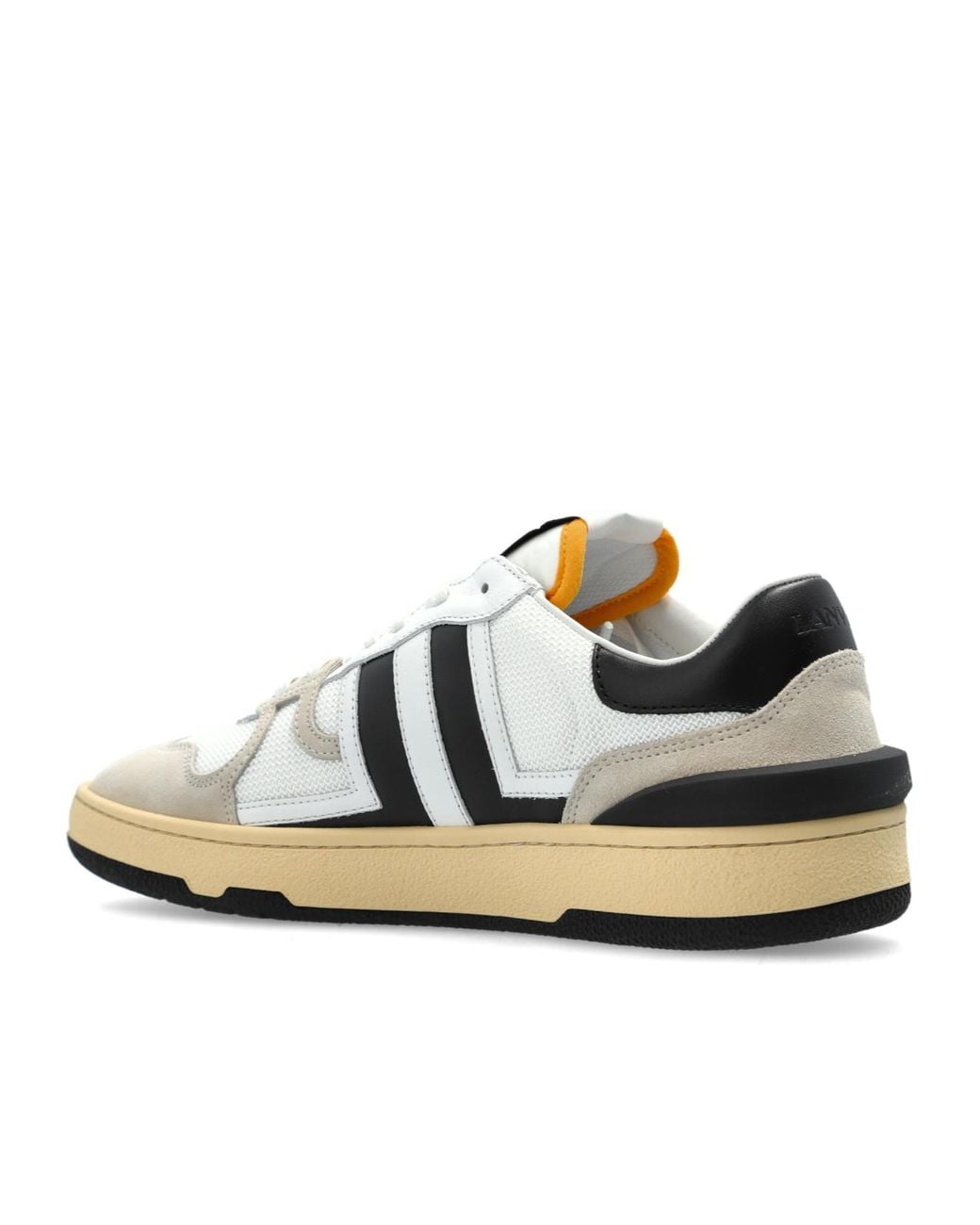 Lanvin White Clay Colour-Block Panelled Sneakers for men
