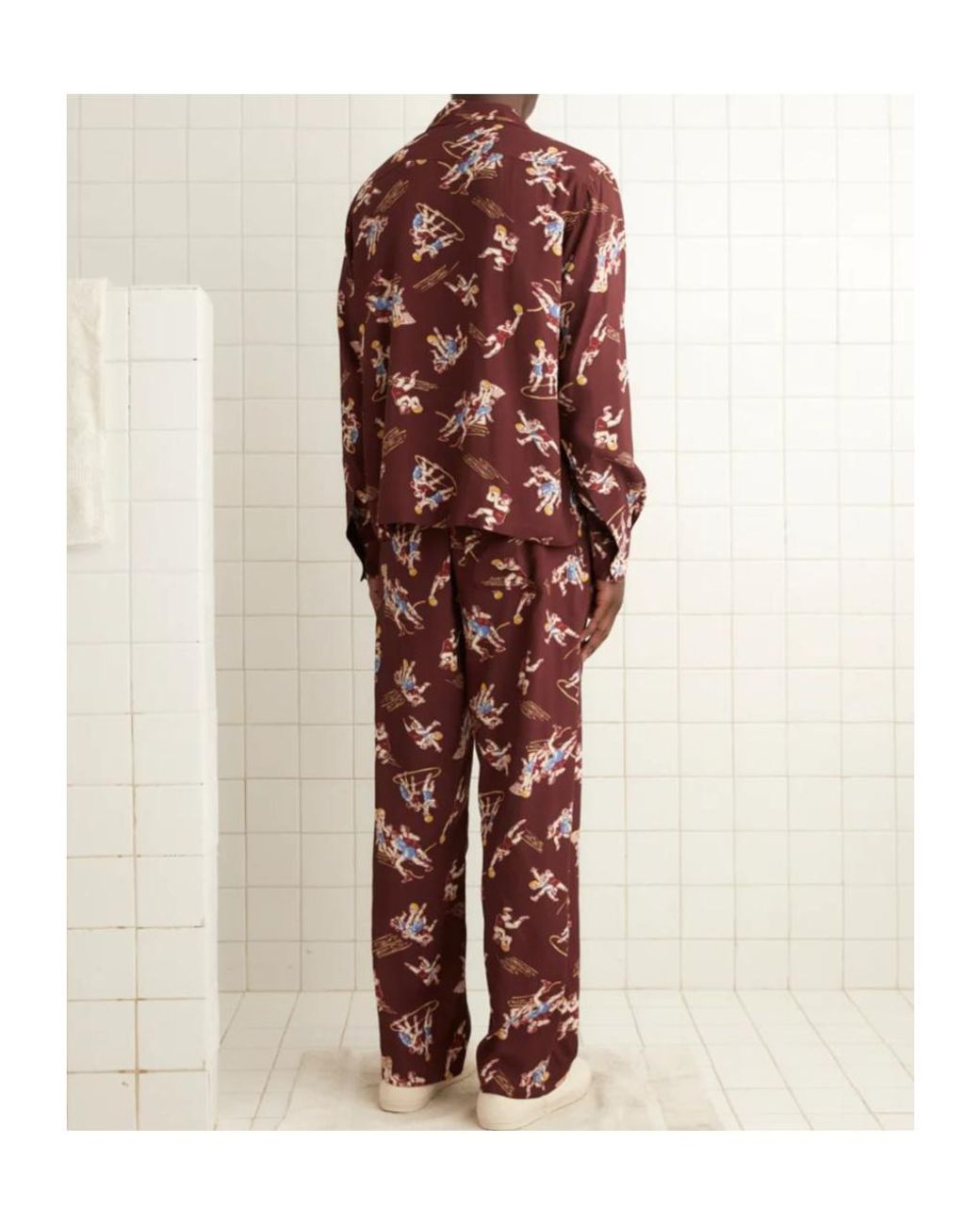 Bode Red Printed Pajama Pants for men