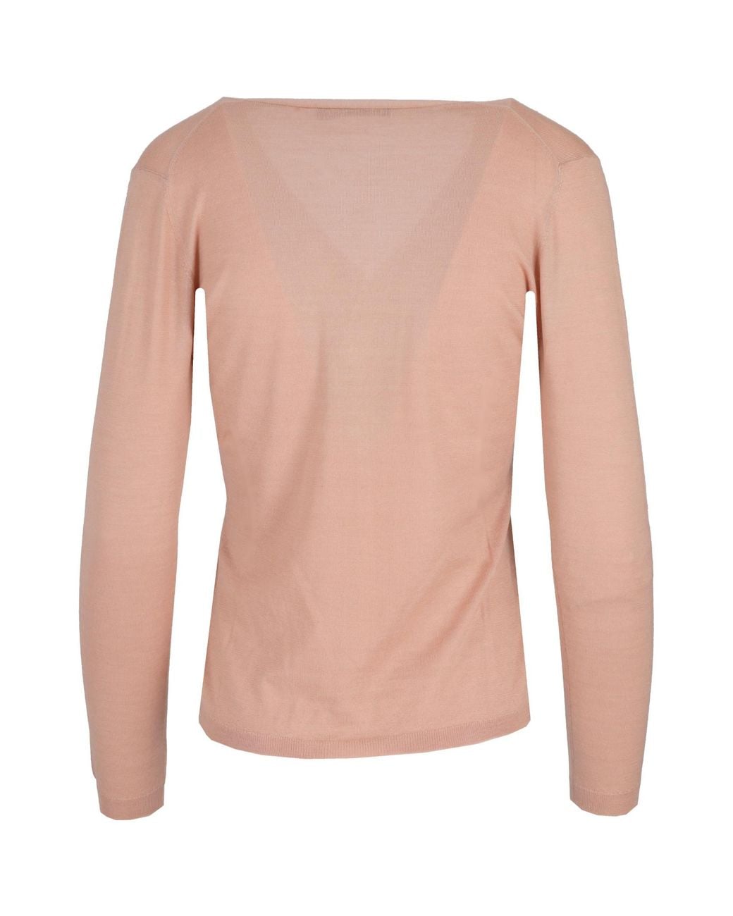 Lela Rose Pink Knitted V-Neck Cardigan