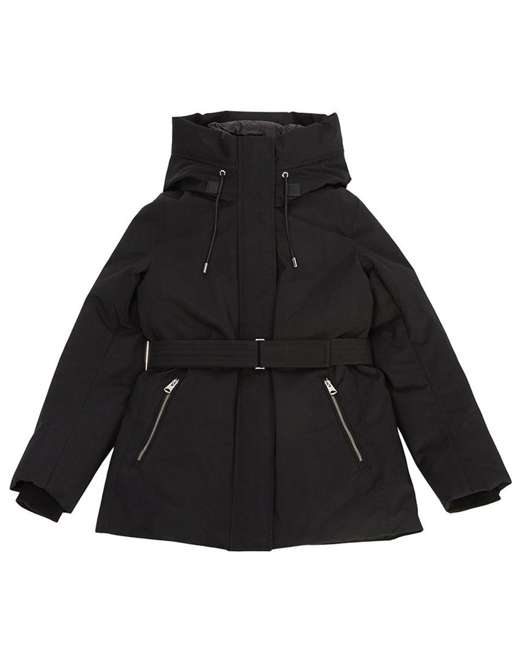 Mackage Black Hooded Long-Sleeved Down Jacket