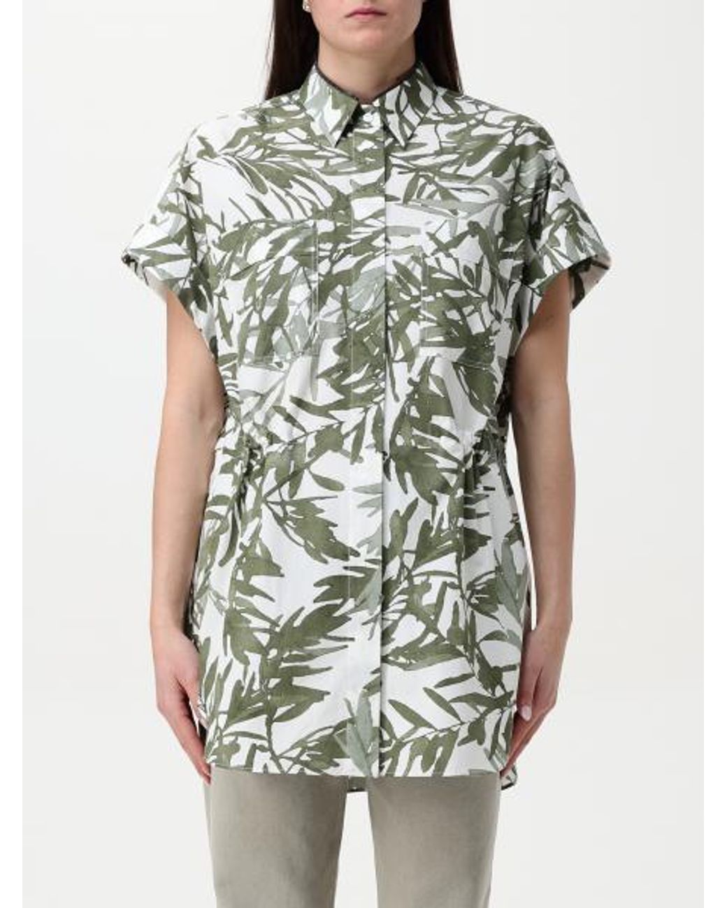 Brunello Cucinelli White Cotton Poplin Herbarium Shirt