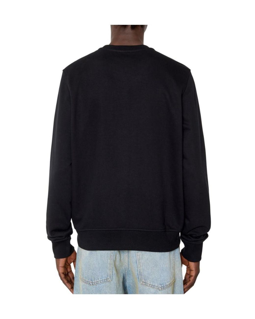 DIESEL Black Logo Round-Neck Sweater for men
