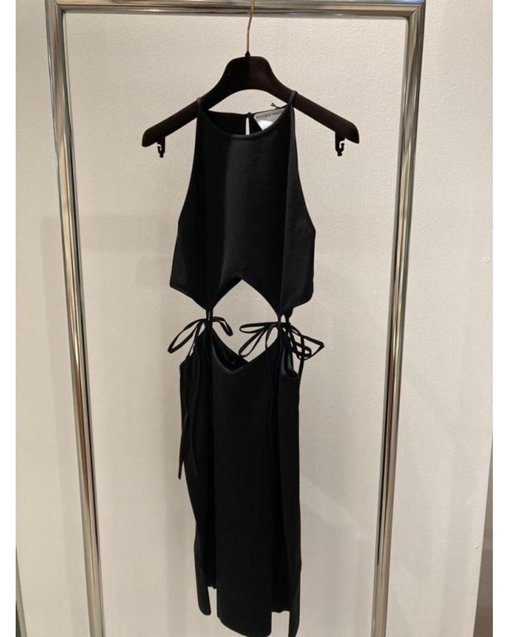 Bottega Veneta Black Cut-Out Detailed Mini Dress