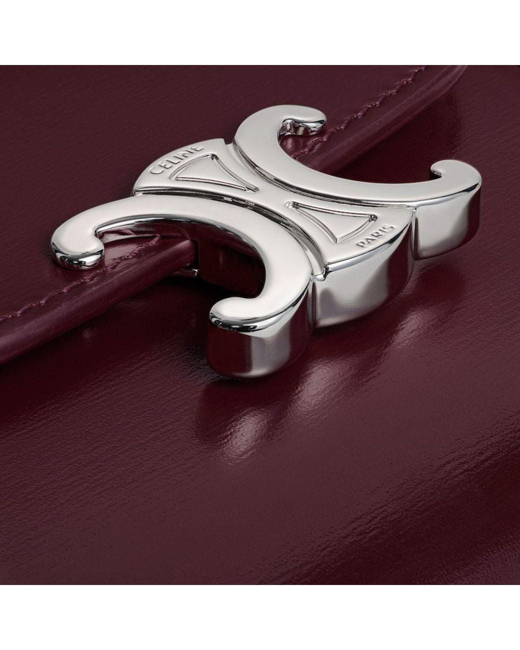 Céline Purple Small Flap Wallet Triomphe