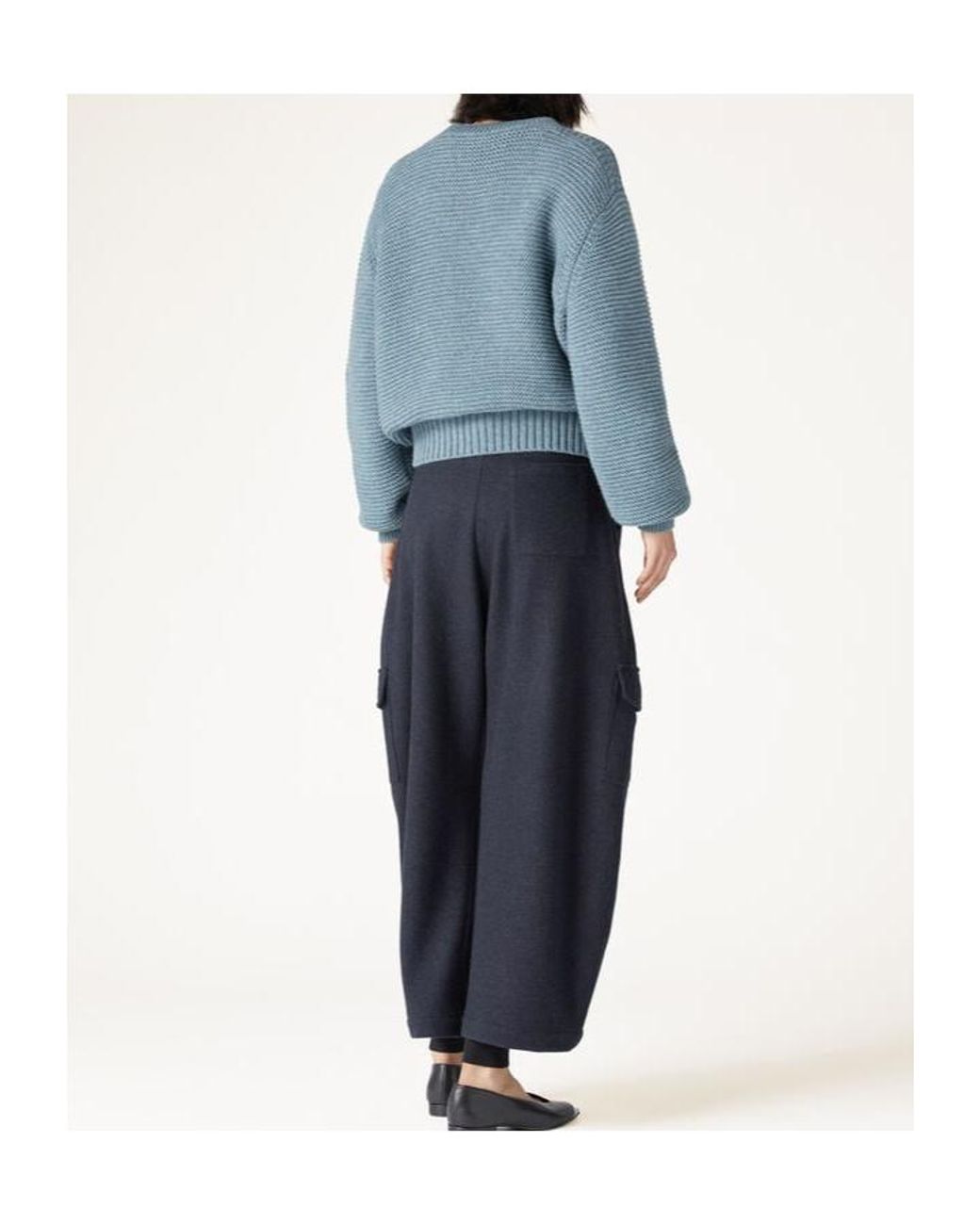 Loro Piana Blue Ashi Lambswool Crew Neck Sweater