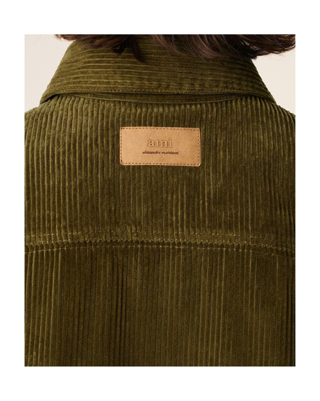 AMI Green Cotton Overshirt for men