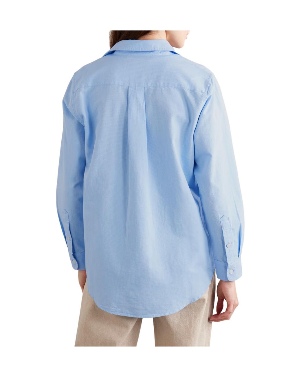 Mother Blue Embroidered Cotton Shirt