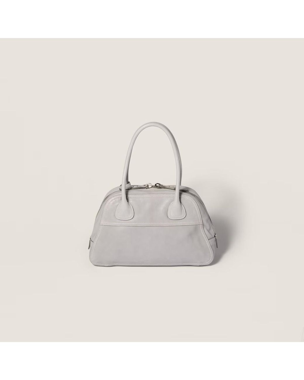 Miu Miu Gray Vivant Nappa Leather Bag
