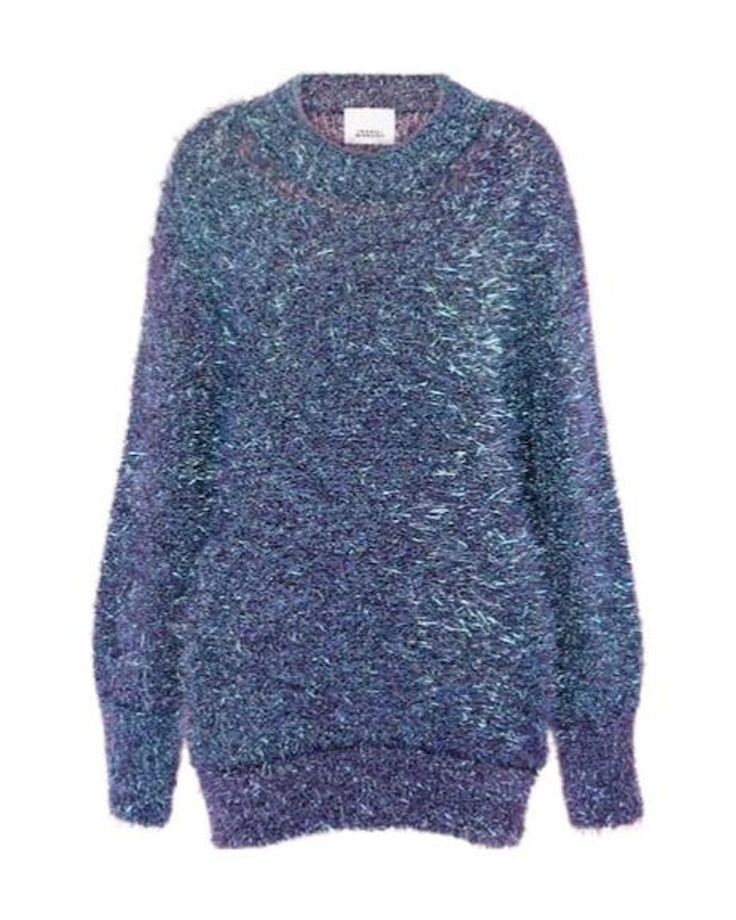 Isabel Marant Blue Wayne Metallic Sweater