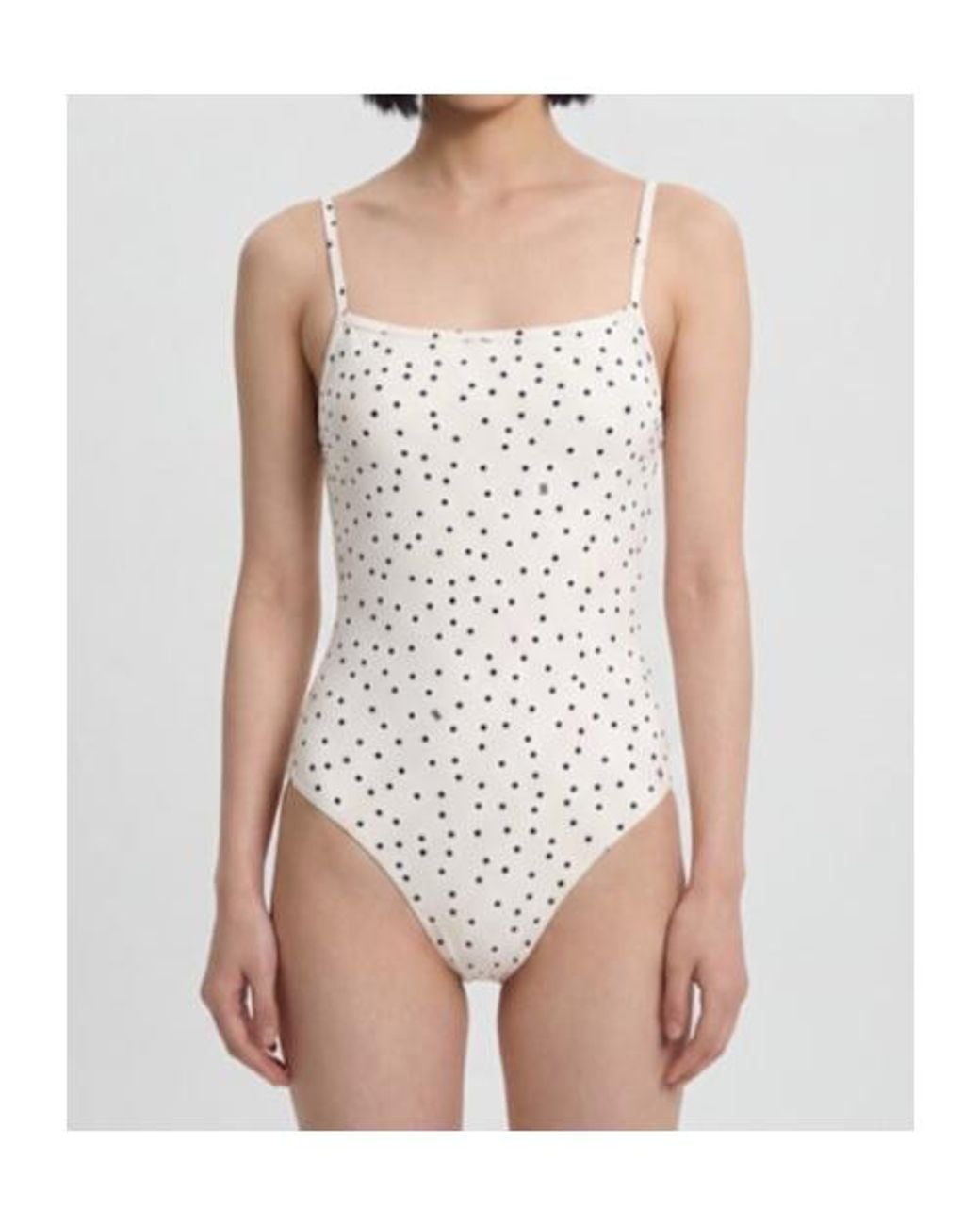 By Malene Birger White Astrid Polka Dot One-Piece Swimsuit