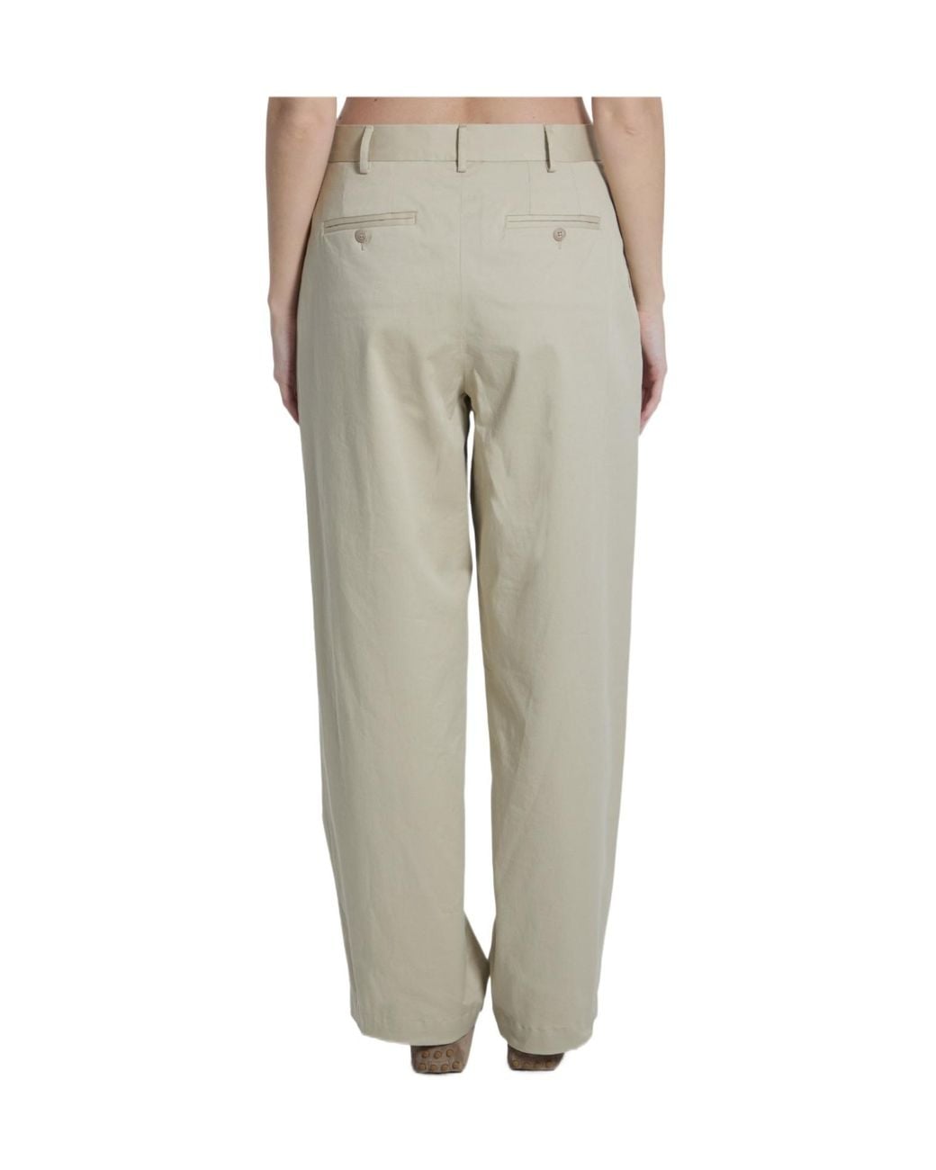 Frankie Shop Gray Norstrand Pleated Chino Pants