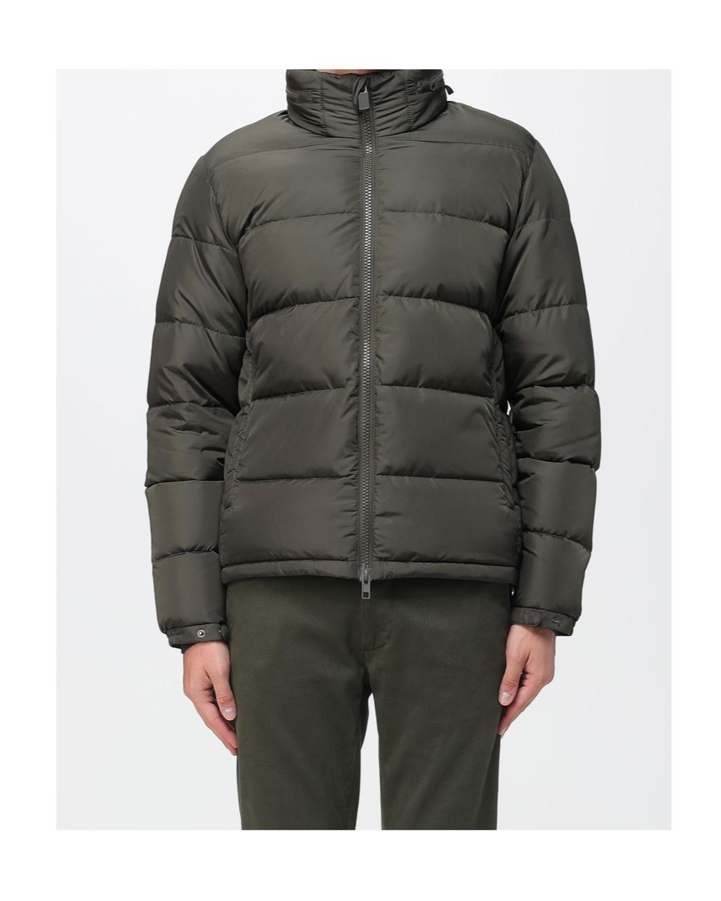 Aspesi Green Logo Patch Padded Jacket for men