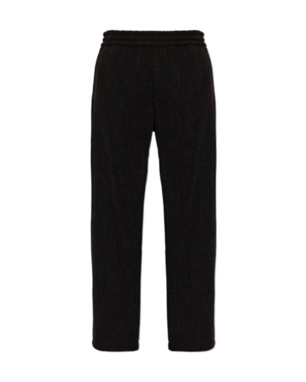 Post Archive Faction PAF Black Elastic-Waist Trousers for men