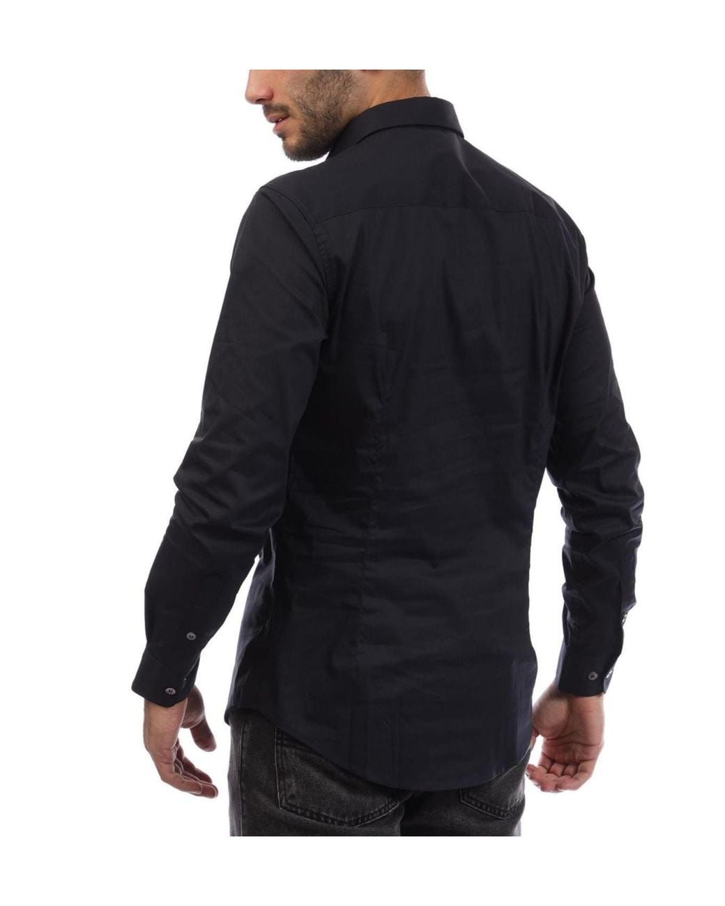 Emporio Armani Blue Elastic Shirt for men