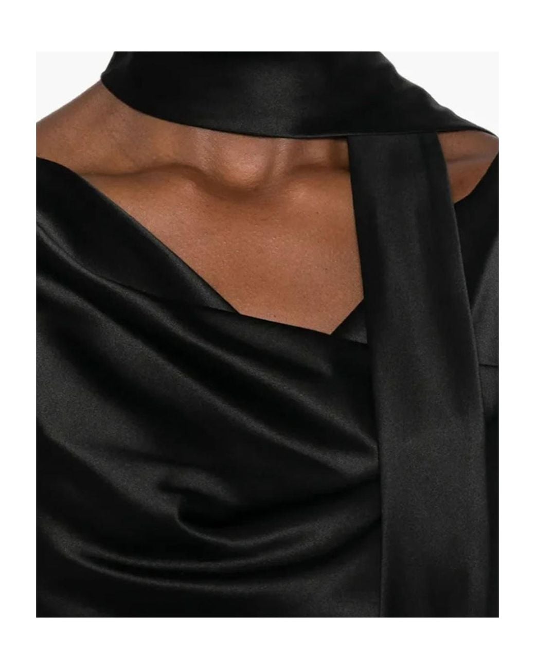 Max Mara Black Draped Blouse