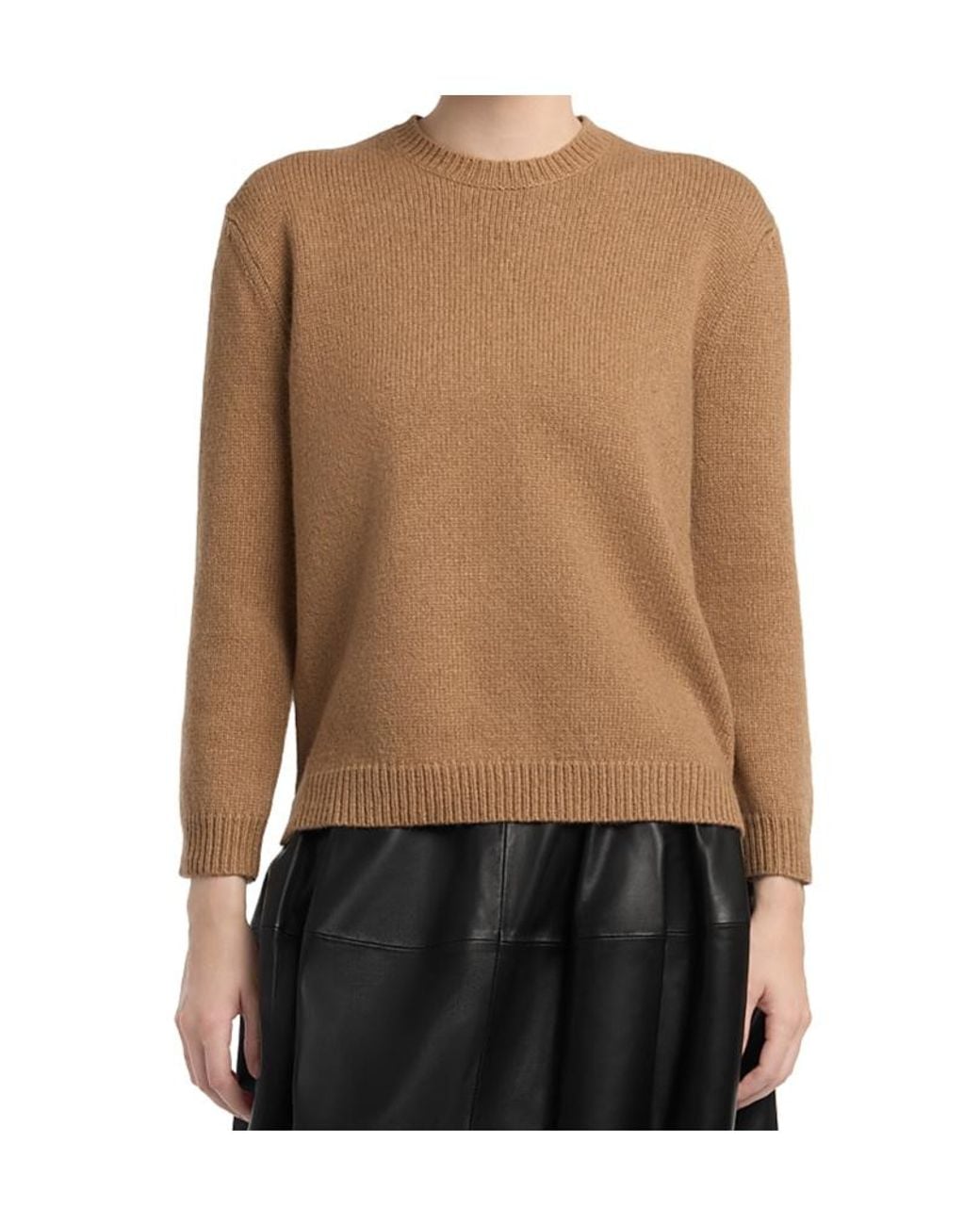 Totême  Black Totême Knitted Crewneck Jumper