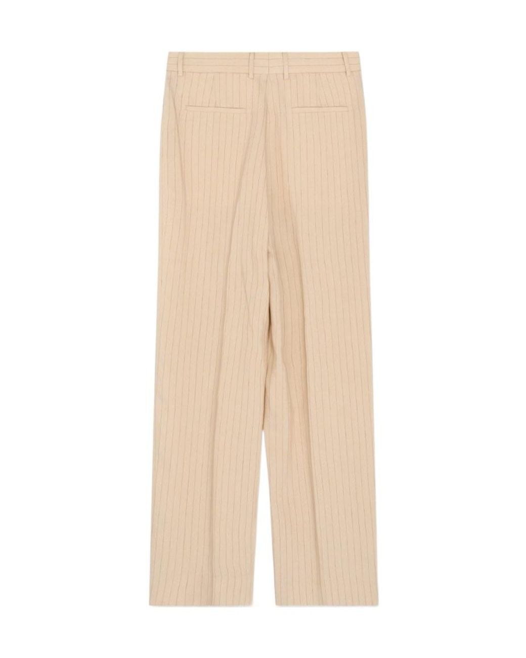 Amiri Natural Pinstripe Tailored Pants for men