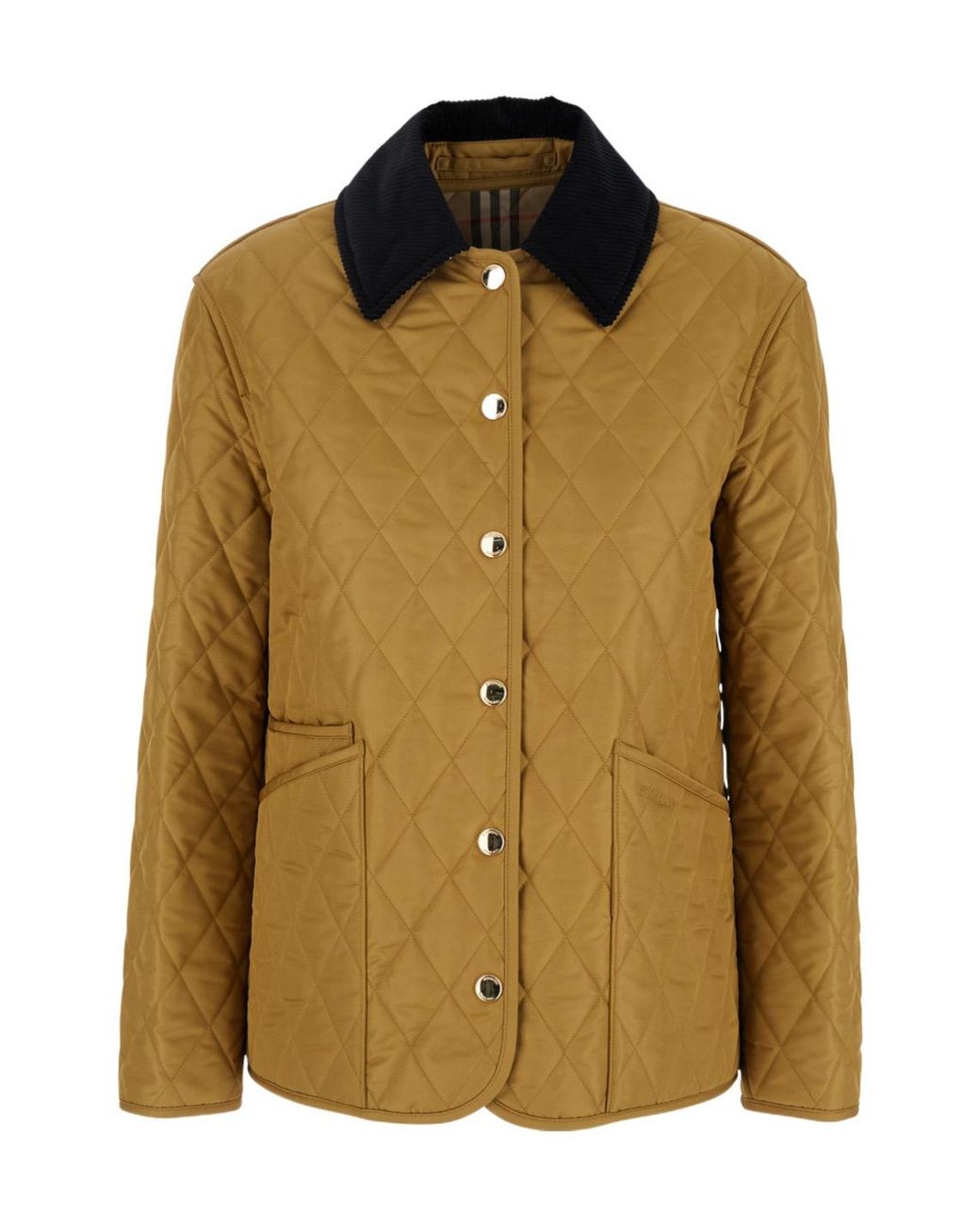 Burberry Green Logo Embroidered Quilted Jacket