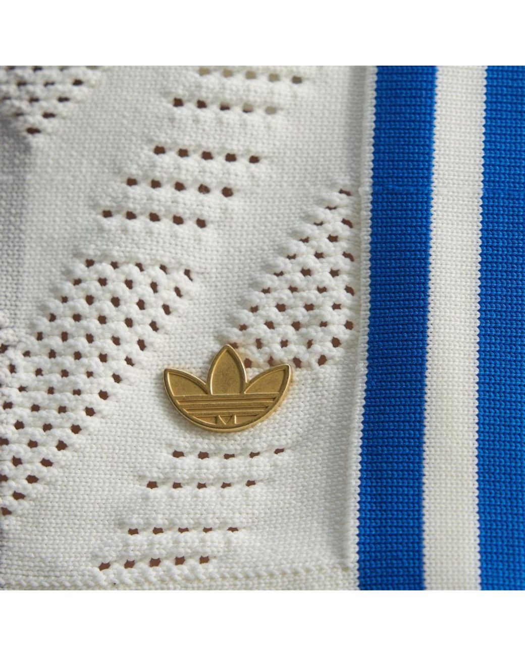 Adidas Originals Blue Logo Trim Knit Shorts